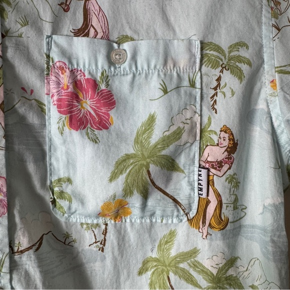 Empyre Shirt Mens‎ Size S 100% Cotton Short Sleeve Hawaiian Hula Button Down - Picture 4 of 6